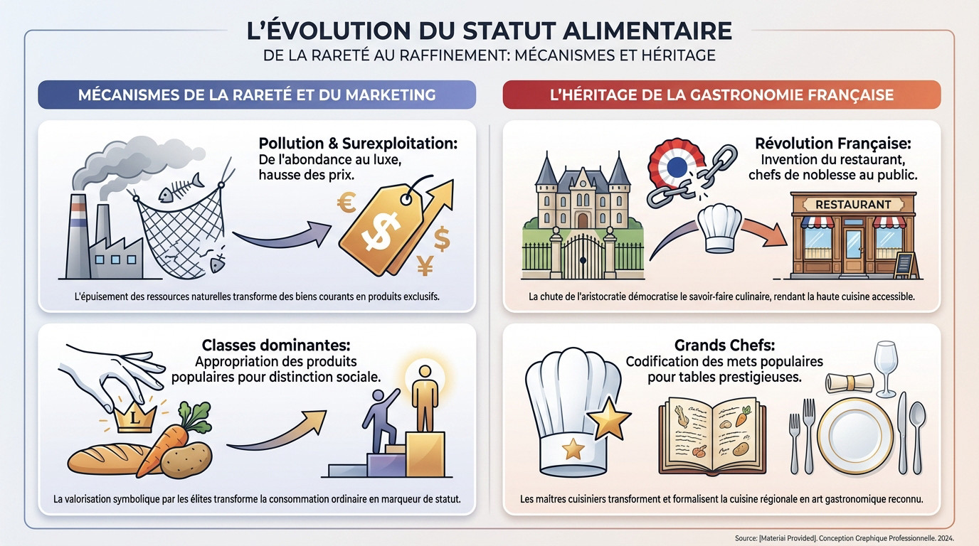 Anciens aliments de pauvres devenus produits de luxe comme le homard et le caviar