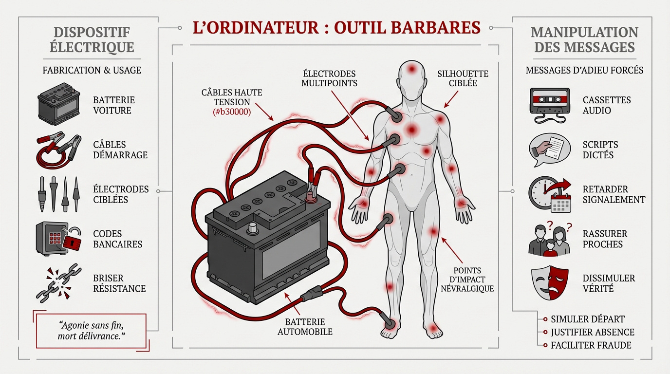 L'Ordinateur, dispositif de torture artisanal utilisé par John Bunting