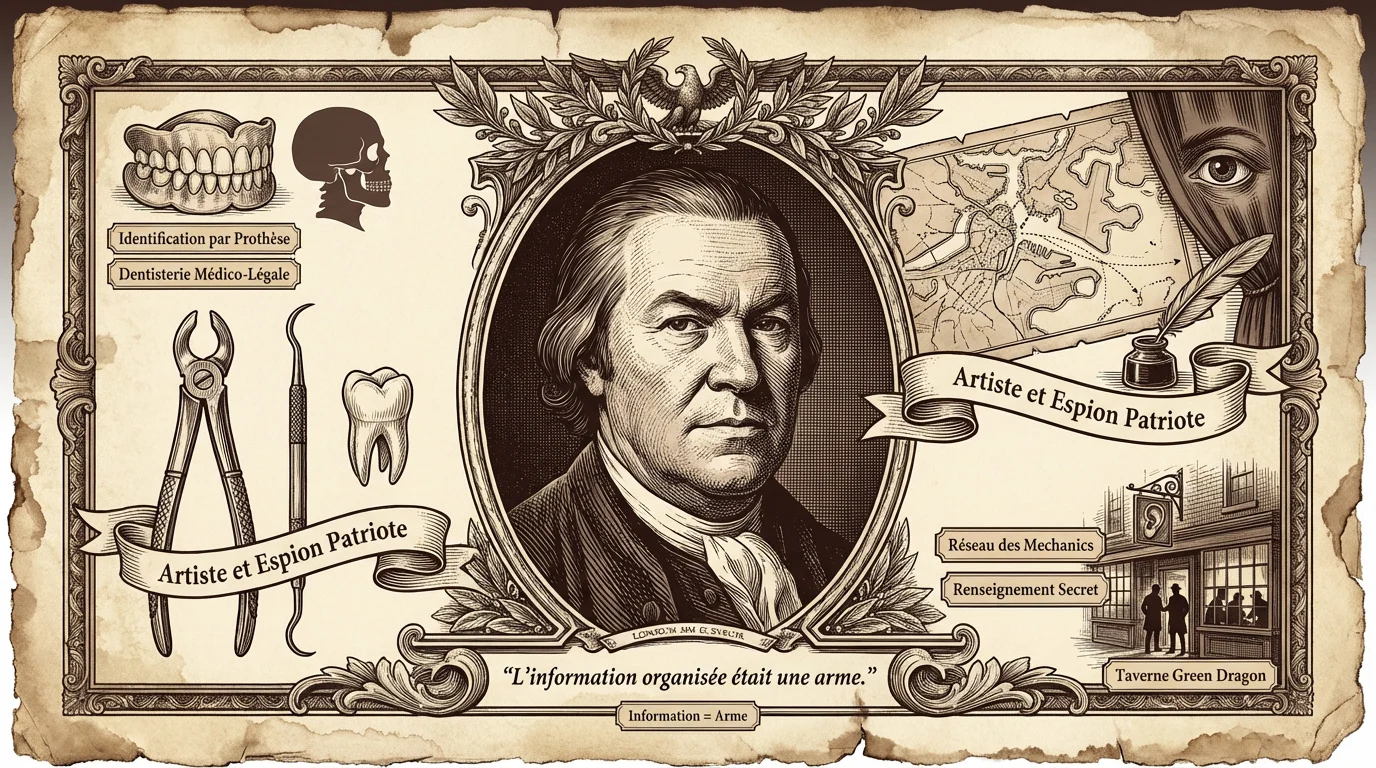 Portrait de Paul Revere, artisan orfèvre et figure de la Révolution américaine