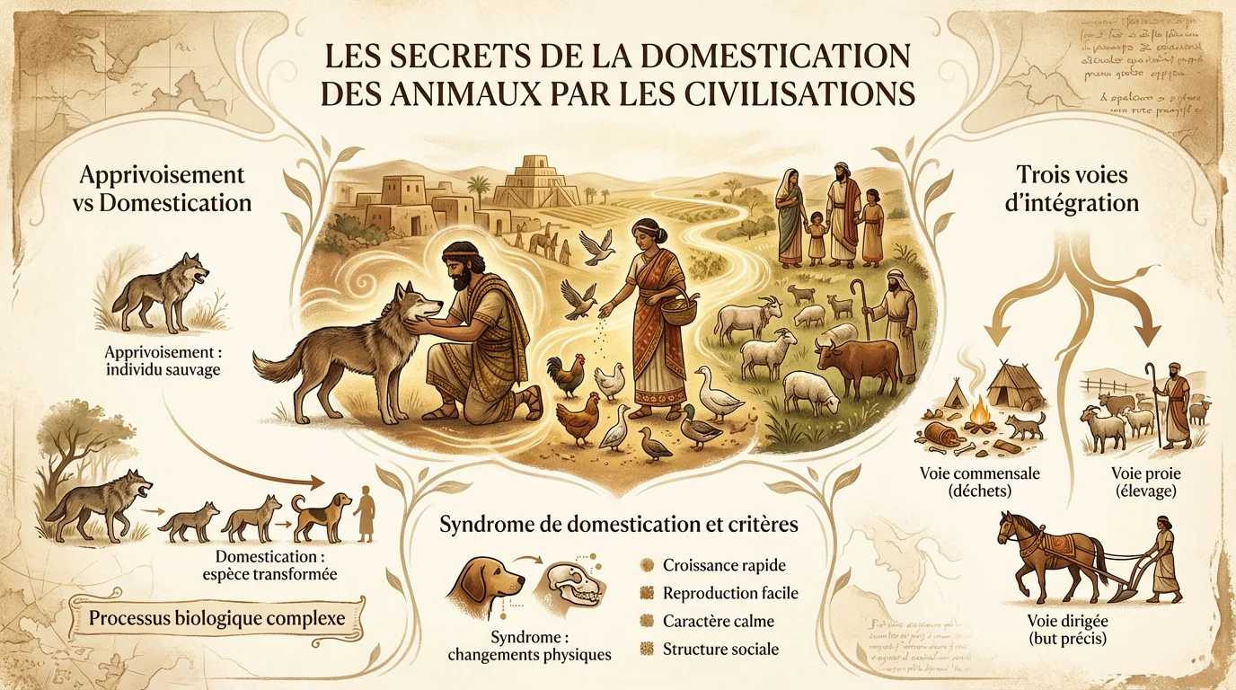 Illustration de la relation entre l'homme et l'animal sauvage dans l'Antiquité