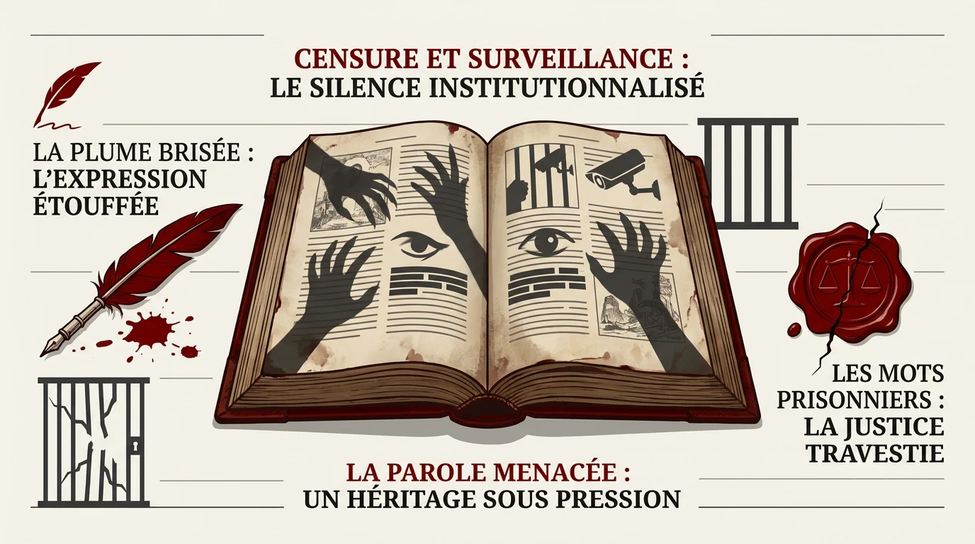 Représentation historique de la censure et de la répression de la parole libre sous surveillance