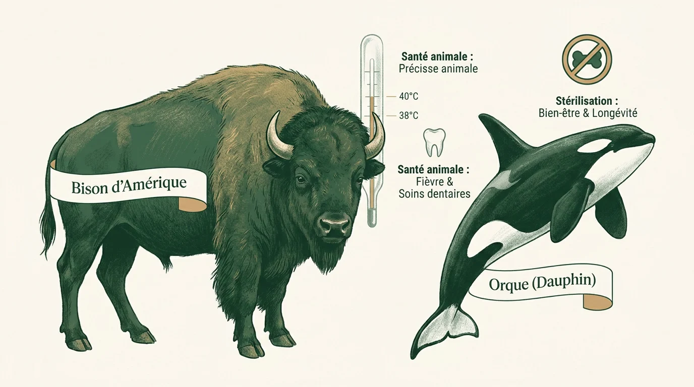 Représentation visuelle de la santé animale et de la diversité des espèces