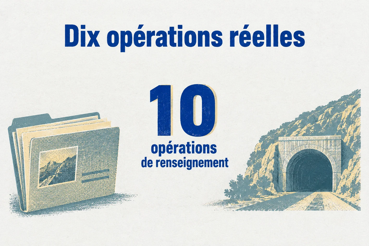 L’infographie présente dix opérations réelles de renseignement.